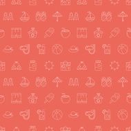 summer line icon pattern set N2