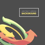 Twisted spiral of colorful arrows