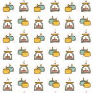 Seamless hand drawn background on spa theme
