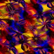 Colorful Abstract Art Background Computer Generated Floral Fractal Pattern Illustration