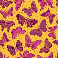 seamless pattern with decorative butterflies N20