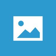 blank photo icon white on the blue background