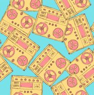 Sketch wine barrel in vintage style N10