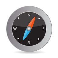 Glossy Compass Vector Illustration N2