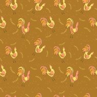 cartoon Chickens seamless pattern