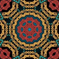 Seamless oriental tile pattern Vintage tribal element