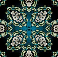 Seamless ornamental kaleidoscopic tile
