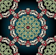 Seamless psychedelic paisley background N10