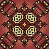 Brown four corner seamless tile