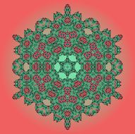Mandala Oriental Floral Carpet Design