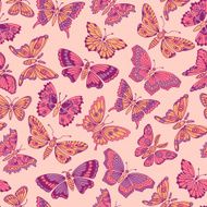 seamless pattern with decorative butterflies N21