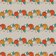 Seamless Floral Pattern with Roses N19