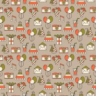 Seamless holiday pattern festive background