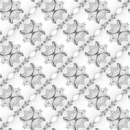 Seamless kaleidoscope texture or pattern in black on white 1