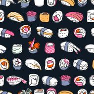 sushi seamless pattern N14
