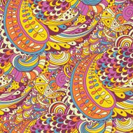 Vector seamless texture with abstract flowers N19