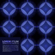 seamless blue glowing ethnic pattern