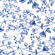 Blue flowers ornament