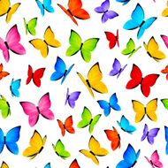 Seamless pattern with color butterflies N2