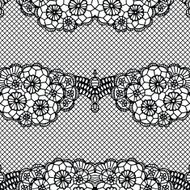 Lace seamless pattern with flowers N252
