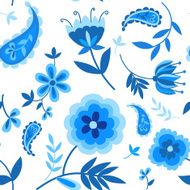 Seamless flower background Vector illustration