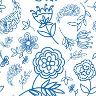 Seamless flower background Vector illustration N2