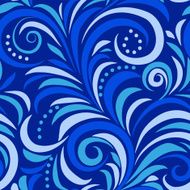 Seamless winter background in style Khokhloma Vector illustrati
