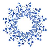 Blue flowers ornament N2