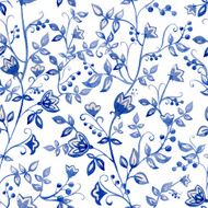 Blue flowers ornament N3