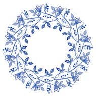 Blue flowers ornament N5