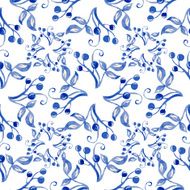 Blue flowers ornament N7