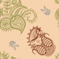 ethnic seamless pattern Indian ornament kaleidoscopic flora pattern mandala range N3