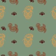 ethnic seamless pattern Indian ornament kaleidoscopic flora pattern mandala range N6