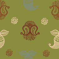 ethnic seamless pattern Indian ornament kaleidoscopic flora pattern mandala range N8