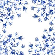 Blue flowers ornament N9