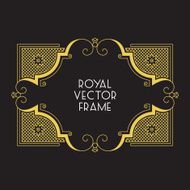 Royal Frame in Trendy Mono Line Style