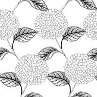 Seamless floral pattern with hydrangeas N3
