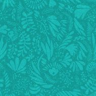 Floral pattern on green seamless background