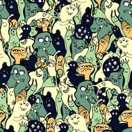 Monsters seamless background N3