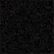 Grey seamless floral pattern on black background