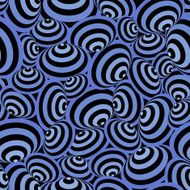 Seamless geometrical contrast background with black and blue cir