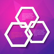 White frame on a geometrical background