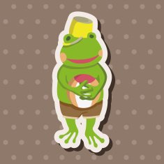 animal frog summer cartoon theme elements N4