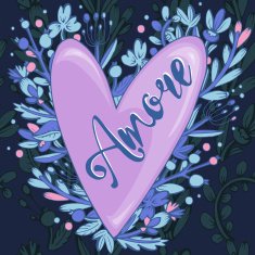 The inscription love at the heart