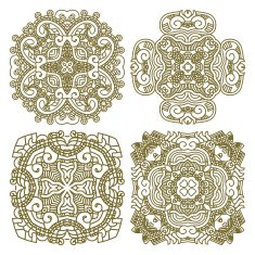 Set Stylized Aztec ornaments N2