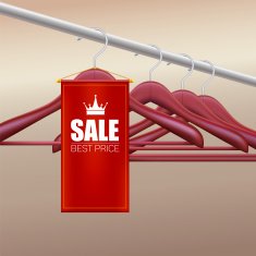 Wooden hangers with advertising label N4