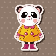 animal panda winter cartoon theme elements N6