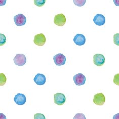 Watercolour polka dot seamless pattern N22