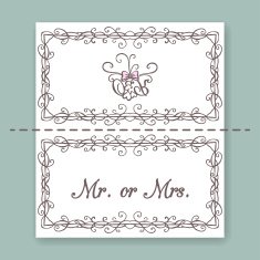 Wedding collection Name Cards design template