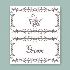 Wedding collection Name Cards design template N2
